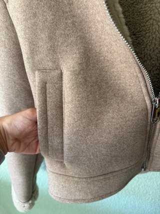 Chaqueta Zara pelo beige Talla XS