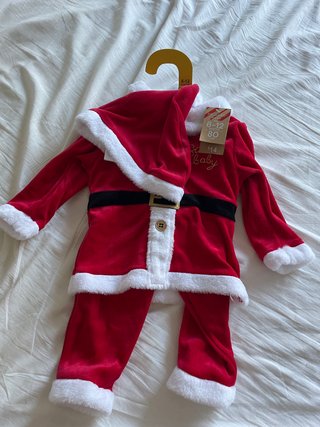 Disfraz Papá Noel Bebé Talla 6-12 Meses