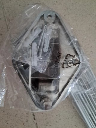 Barra cortina baño paraguas metal