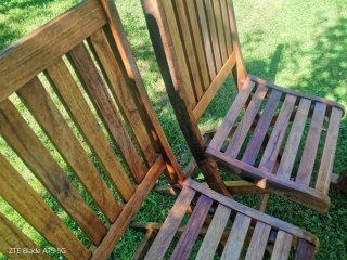 Conjunto jardin madera teca mesa y 6 sillas