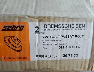 Discos Freno VW Golf 2 GTI, Golf 3, Corrado,...
