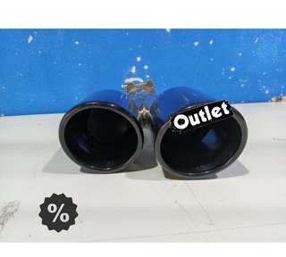 PK COLA IZQ ESCAPE UNIVERSAL 4 x 89MM ACERO INOX NEGRO AHUMA