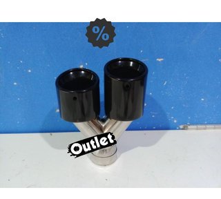 PK COLA IZQ ESCAPE UNIVERSAL 4 x 89MM ACERO INOX NEGRO AHUMA