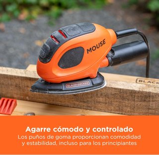 Lijadora detalle Black+Decker Mouse con accesorios