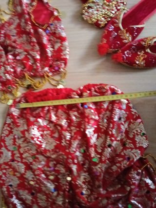 Disfraz bailarina árabe rojo con dorado