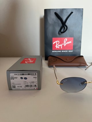Ray-Ban RB3767 Occhiali da Sole Oro e Blu