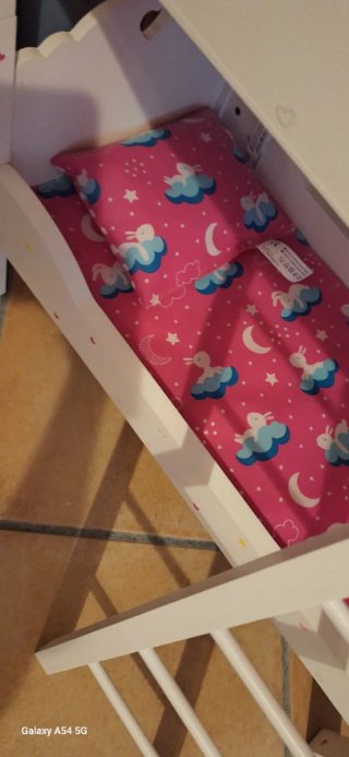Cama de muñecas litera blanca