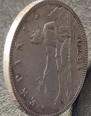 Moneda 5 Ptas Plata 1870