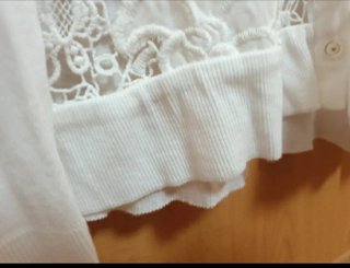 Chaqueta Massimo Dutti Encaje Blanca