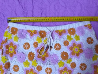 Falda crochet flores multicolor