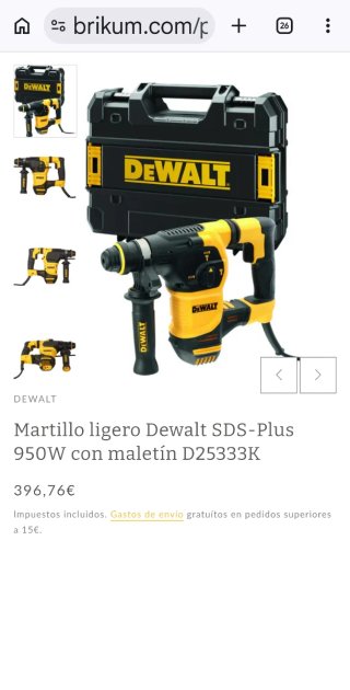 Martillo Percutor Dewalt D25333 950w