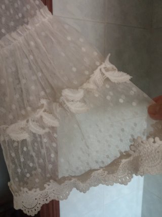 Vestido playero blanco encaje,blanco roto .