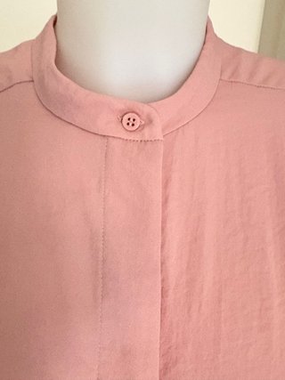 COS Blusa Larga Rosa Tejido Fluido