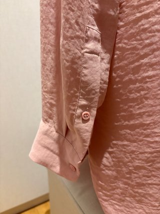 COS Blusa Larga Rosa Tejido Fluido