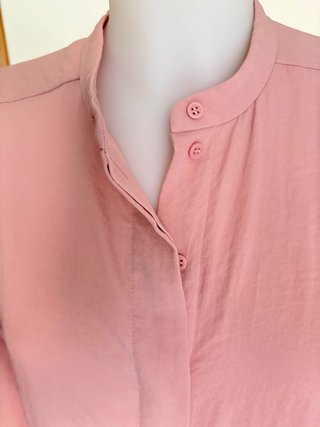 COS Blusa Larga Rosa Tejido Fluido
