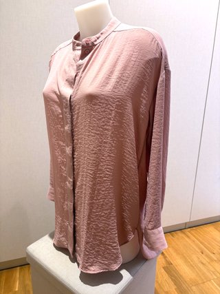 COS Blusa Larga Rosa Tejido Fluido