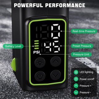 SIN ABRIR Mini Inflador Eléctrico Ruedas 110 PSI
