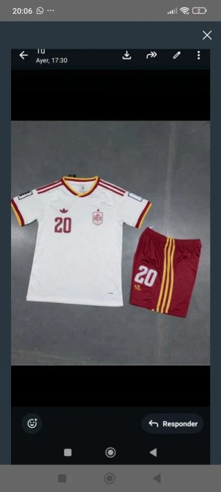 Camiseta y pantalón corto fútbol Pedri