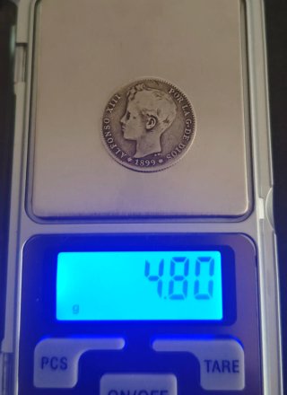 Moneda Plata 1 Peseta Alfonso XIII 1899
