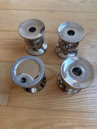 Candelabros Zara Home Metal Plateados (4uds)