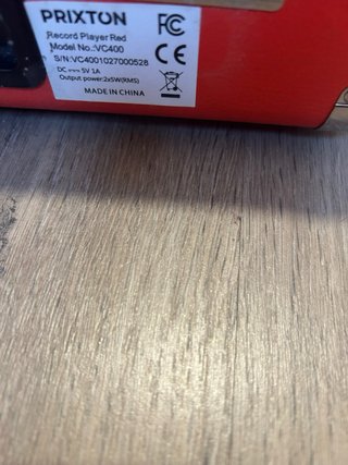 Tocadiscos Prixton VC400 Rojo