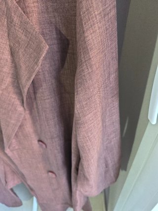 Conjunto americana y pantalón mujer marrón