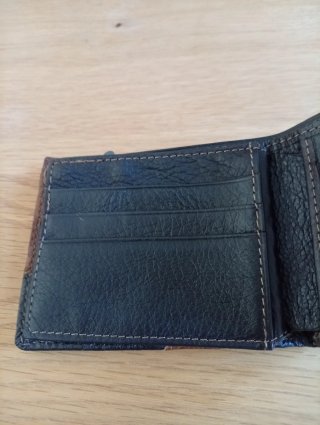 Cartera Paolo Romano Cuero Marrón y Negro