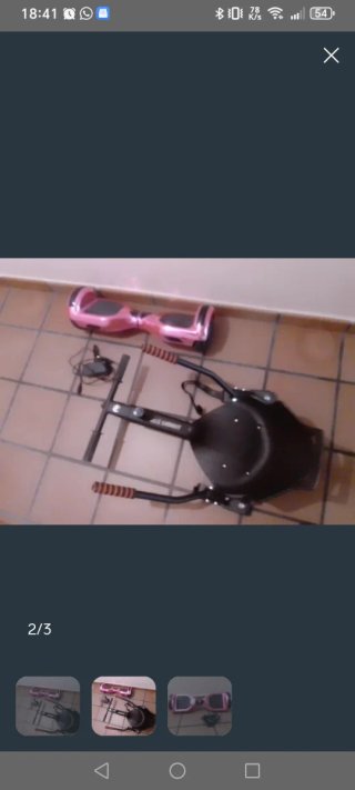 Hoverboard rosa con cargador