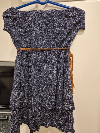 Vestido Verano Volantes Negro y Blanco