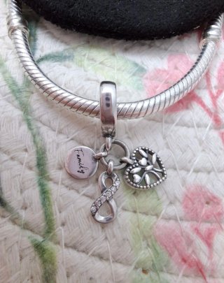 Charm Colgante Triple Infinito y Familia