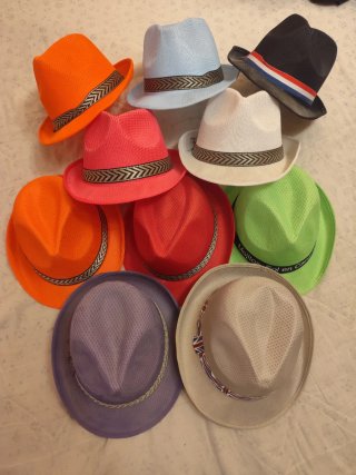 Lote 10 Sombreros Verano Colores
