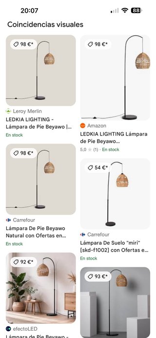 Lámpara de pie arco Beyawo