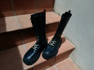 Botas Pull&Bear caña alta negras