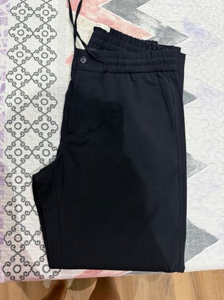 Pantalón azul fluido mujer