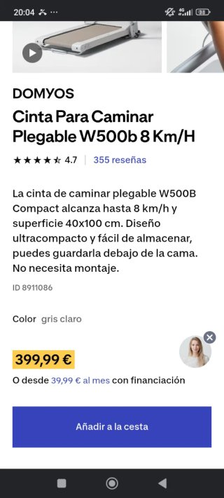 Cinta de Correr Domyos Decathlon