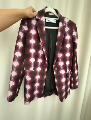 Traje estampado Zara blazer y pantalón