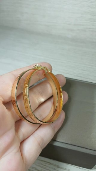 Pendientes Aro Grande Chapado Oro 18k Grecia