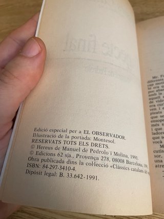 Lote 2 libros Manuel de Pedrolo / 2 euros el lote