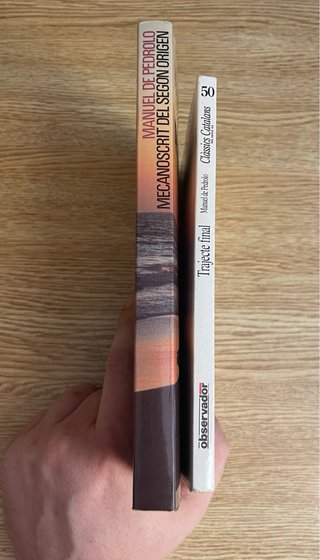 Lote 2 libros Manuel de Pedrolo / 2 euros el lote