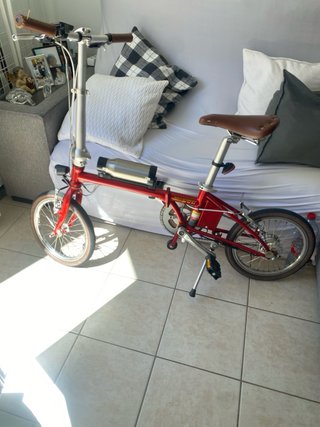Bicicleta plegable roja 3 velocidades