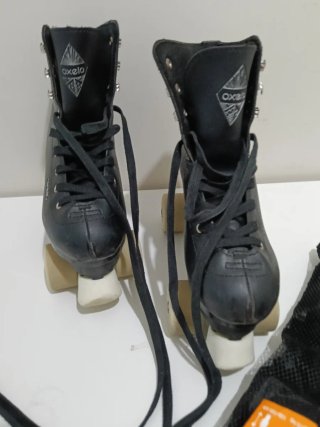 Patines Oxelo Negros Talla 37/38 + Protectores