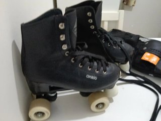 Patines Oxelo Negros Talla 37/38 + Protectores