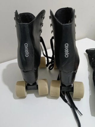 Patines Oxelo Negros Talla 37/38 + Protectores
