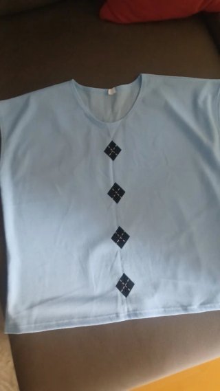 Camisa/jersey sin mangas azul mujer XL