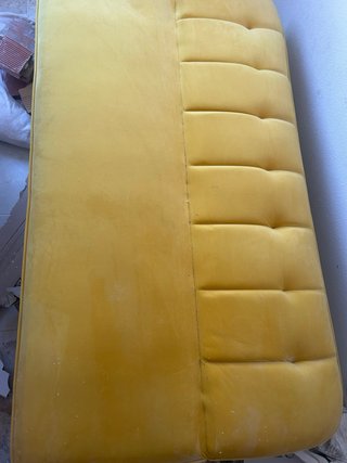 Sofá cama moderno terciopelo amarillo