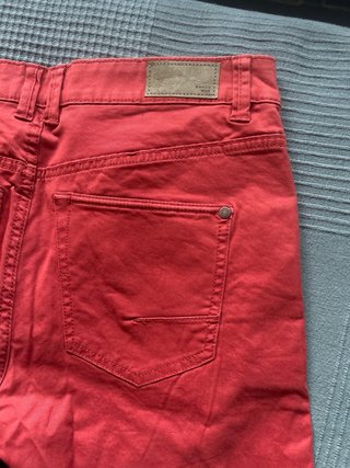 Pantalón Mango Hombre Talla 38 Color teja