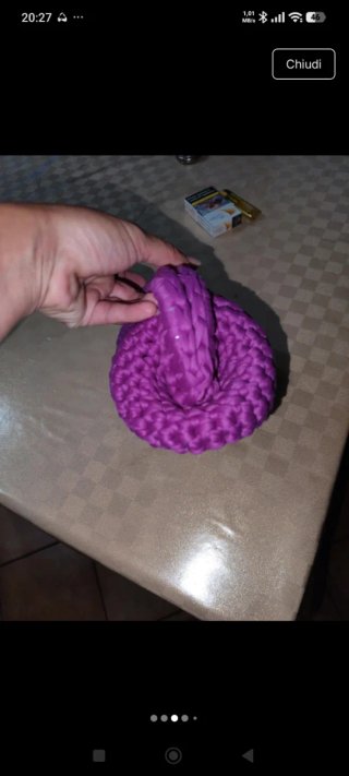 Borsa fatta a mano viola