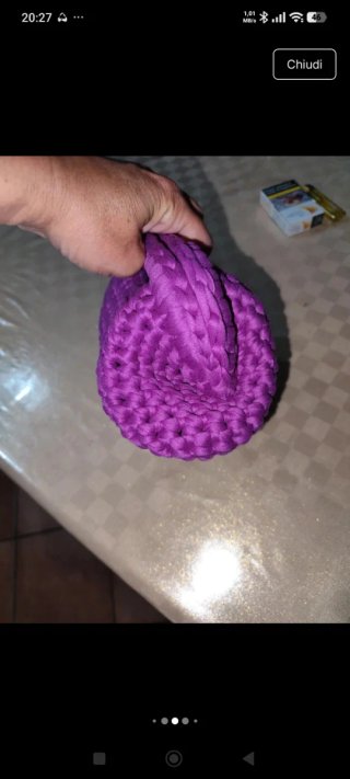 Borsa fatta a mano viola