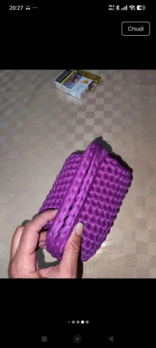 Borsa fatta a mano viola
