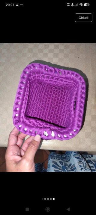 Borsa fatta a mano viola